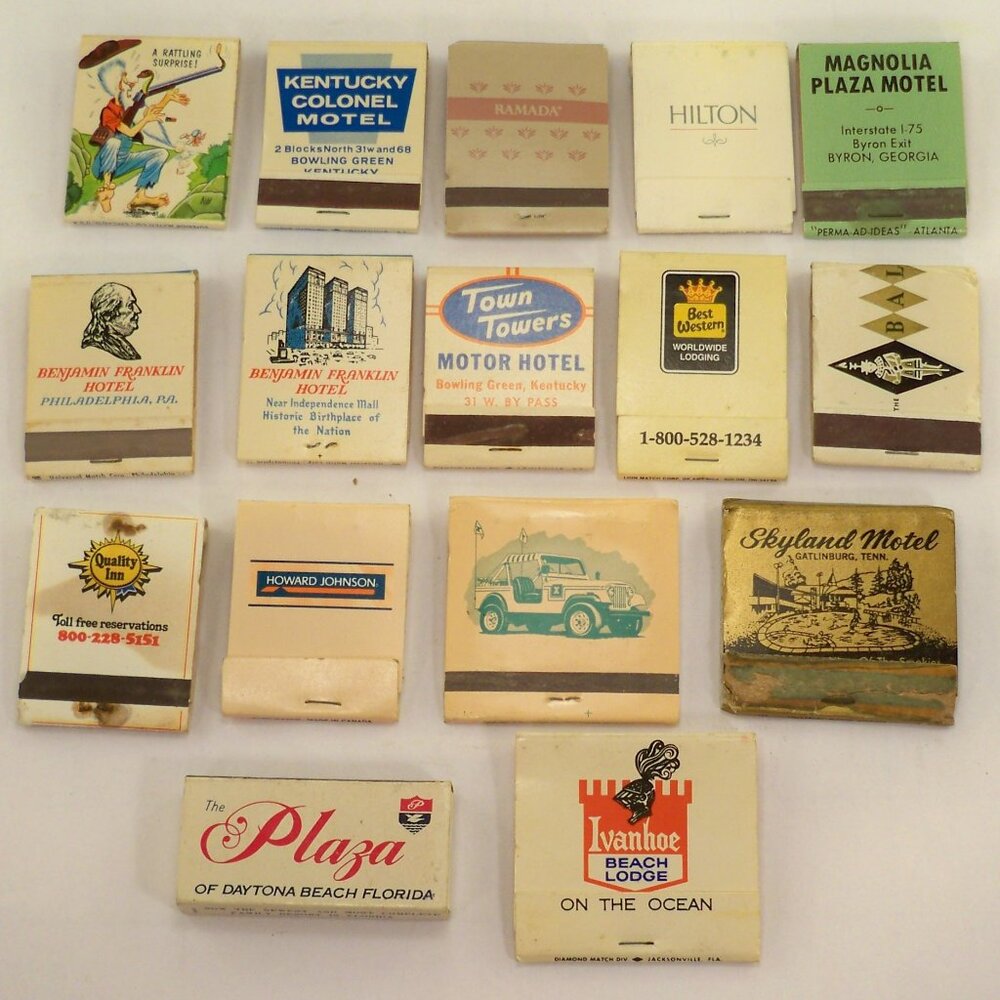 Vintage Assorted Matchbooks 70s, 80s, 90s